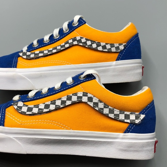 Vans Old Skool Low Velcro Mens Size 5.5 Women’s Size 7 Checkerboard Blue… - Picture 4 of 9